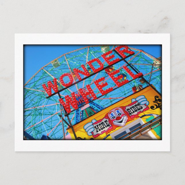 Coney Island Ferris Wheel Postcard (Front)
