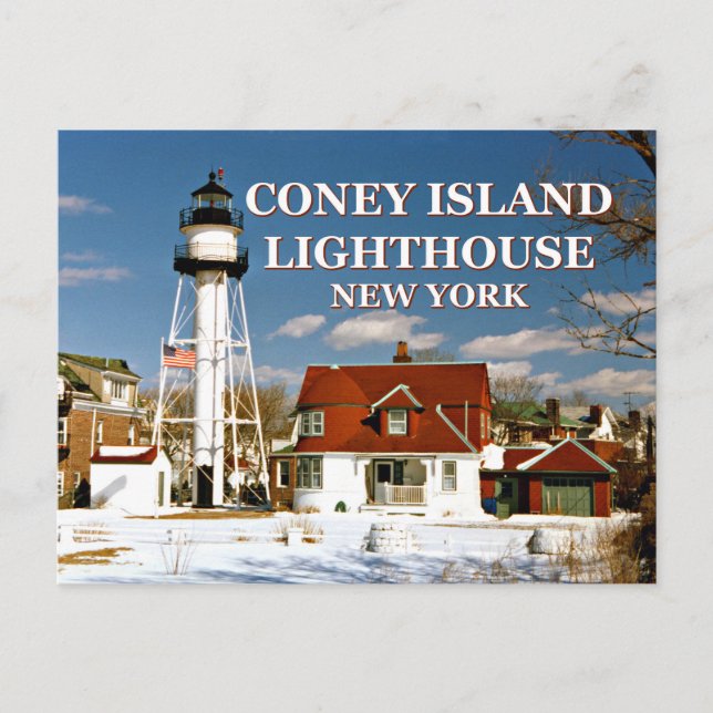 Coney Island Lighthouse, New York Postcard (Front)