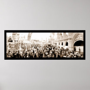 Coney Island Luna Park Photo 1903 Poster