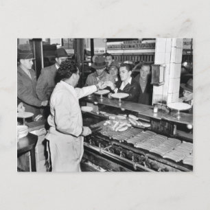 Coney Island Nathan's Hotdog Stand Postcard