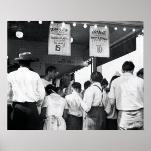 Coney Island Nathan's Hotdog Stand Poster