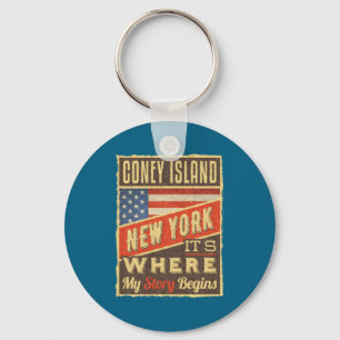 Coney Island New York _1 Keychain
