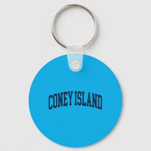 Coney Island New York Souvenir Retro Preppy Keychain