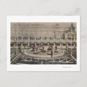 Coney Island, NY - Luna Park Circus Act Postcard
