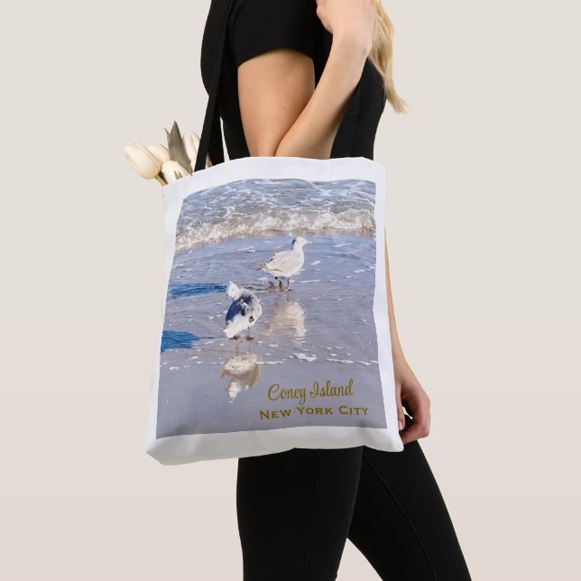 Coney Island Seagulls  Tote Bag (Close Up)
