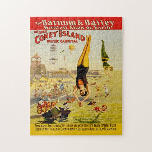 Coney Island Sideshow Poster Jigsaw Puzzle (Vertical)