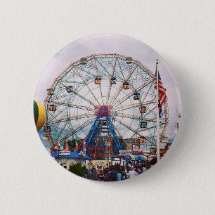 Coney Island Wonder Wheel 2 Inch Round Button
