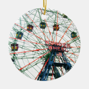 Coney Island Wonder Wheel Brooklyn New York City Ceramic Ornament
