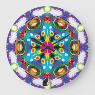 Confection Kaleidoscope Large Clock