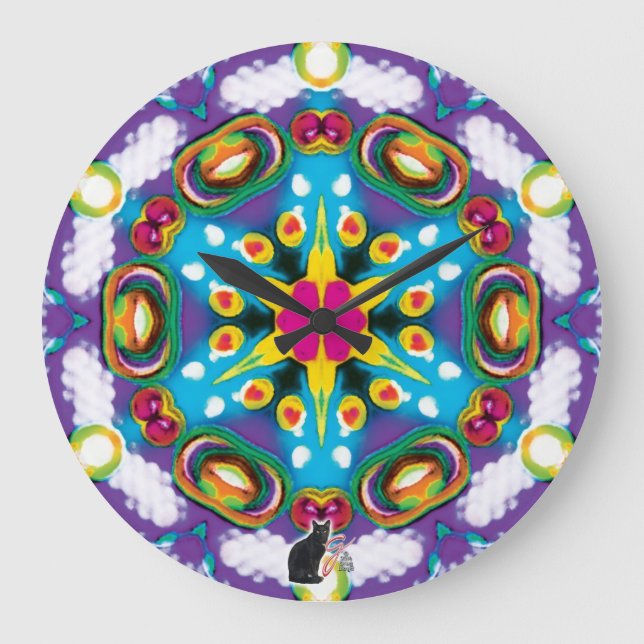 Confection Kaleidoscope Large Clock (Front)