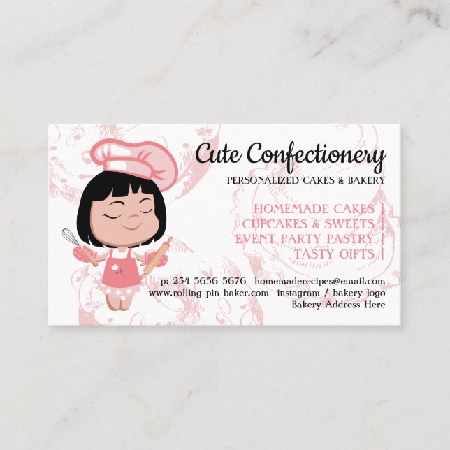 Confectionery Bakery discount Business Card (Front)