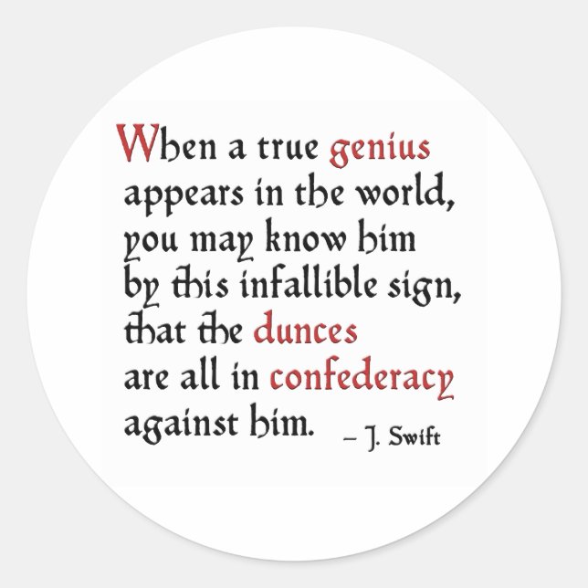 Confederacy of Dunces Classic Round Sticker (Front)