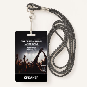 Conference Access Pass QR Code Custom Speaker Badge