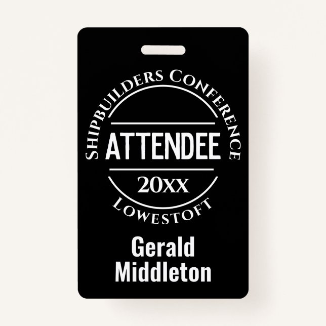 Conference Attendee Badge (Front)