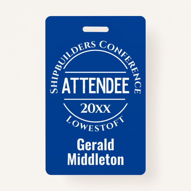 Conference Attendee Badge (Front)