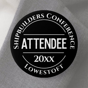 Conference Attendee Badge Button
