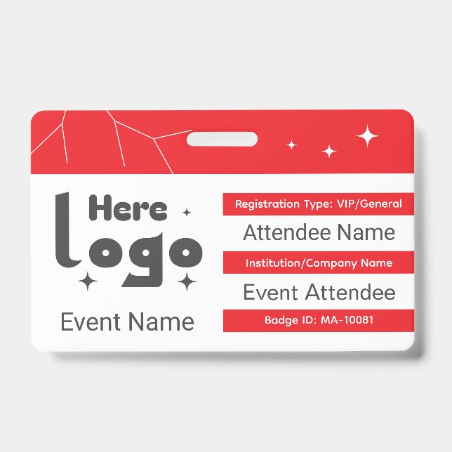 Conference badge template editable (Front)