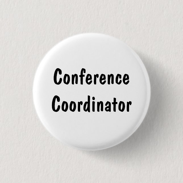 Conference Coordinator 1 Inch Round Button (Front)