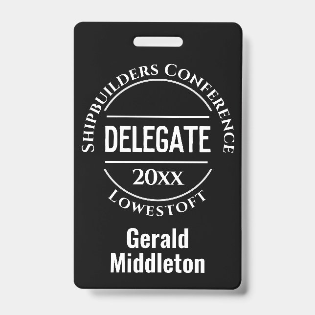 Conference Delegate Badge (Front)