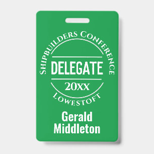 Conference Delegate Badge