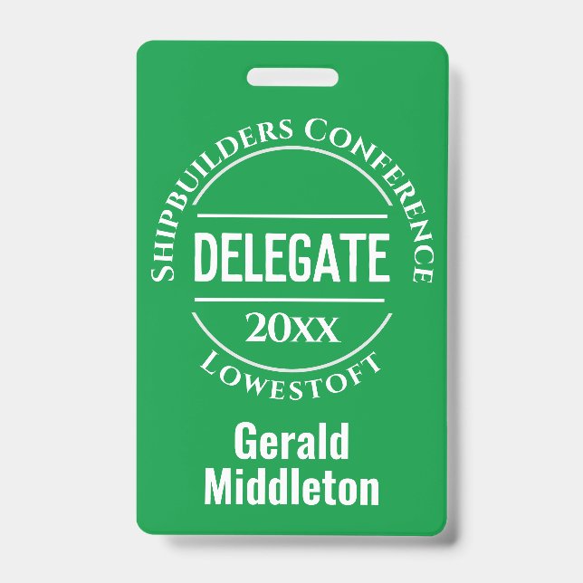 Conference Delegate Badge (Front)