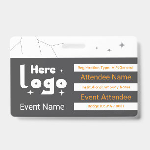 Conference id badge template