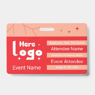 Conference id badge template