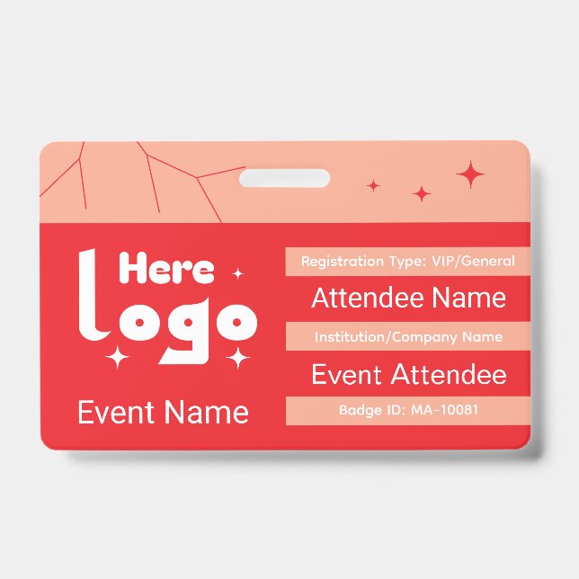 Conference id badge template (Front)