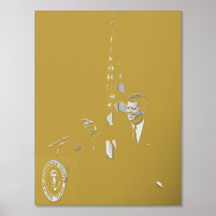 Conference of John Kennedy 35th US President Foil Prints