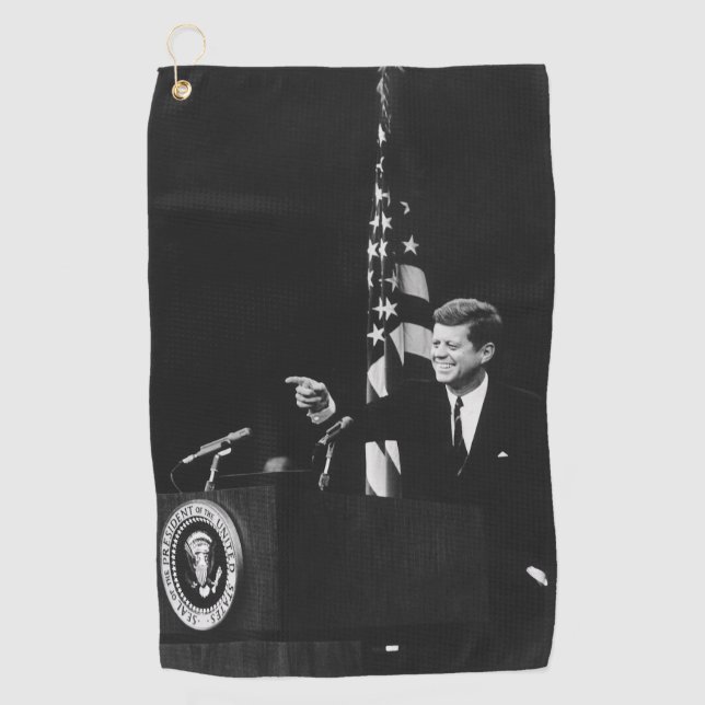Conference of John Kennedy 35th US President  Golf Towel (Front)