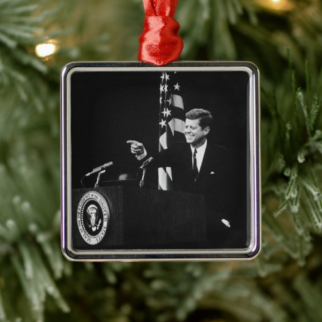 Conference of John Kennedy 35th US President  Metal Ornament (Tree)
