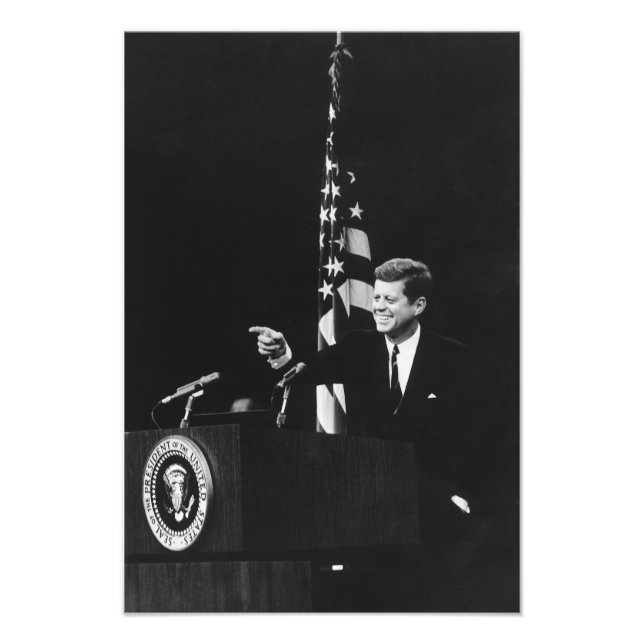 Conference of John Kennedy 35th US President  Photo Print (Front)