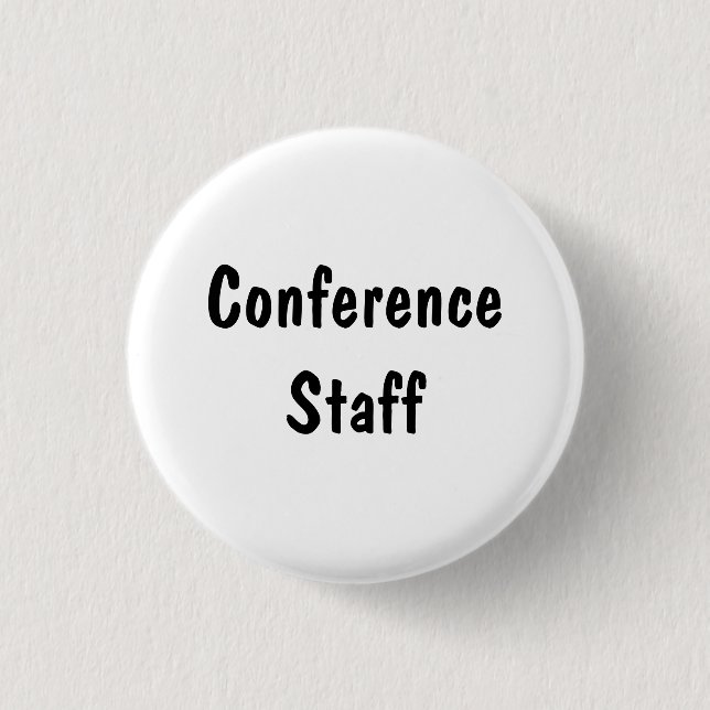 Conference Staff 1 Inch Round Button (Front)