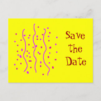 Confetti, Announcement Postcard