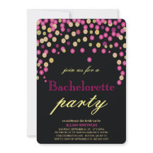 Confetti Bachelorette Faux Pink Glitter Hen Party