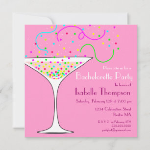 Confetti Bachelorette Party Invitation