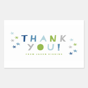 Confetti Bash   Fête des enfants merci autocollant