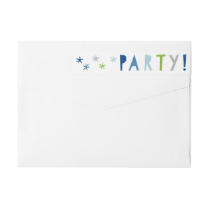 Confetti bash Wrap around return address label