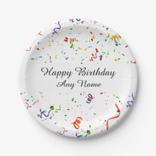 Confetti Birthday Party Paper Plate