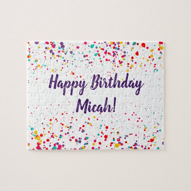 Confetti Birthday Puzzle (Horizontal)