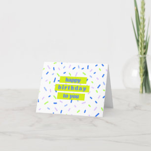 Confetti Birthday Thank You Card