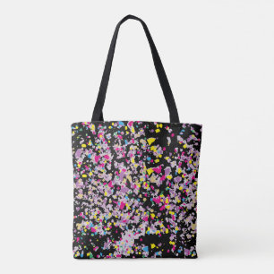 Confetti Black Tote Bag