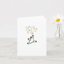 "Confetti," blank greeting card