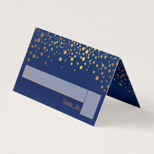 Confetti bleu marine et or   Cartes