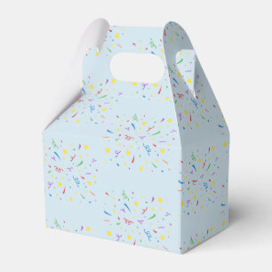 Confetti Blue 1st Birthday Favor Box