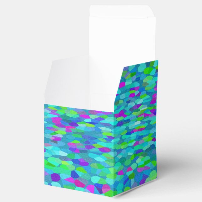 Confetti Blues Fringe Favor Box (Opened)
