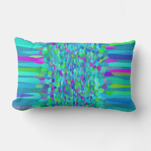 Confetti Blues Fringe Lumbar Pillow