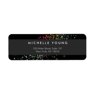 Confetti Bokeh coloré sur Black Modern