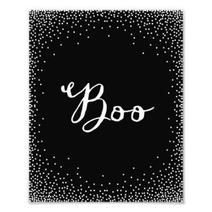 Confetti Boo   Halloween Art Print
