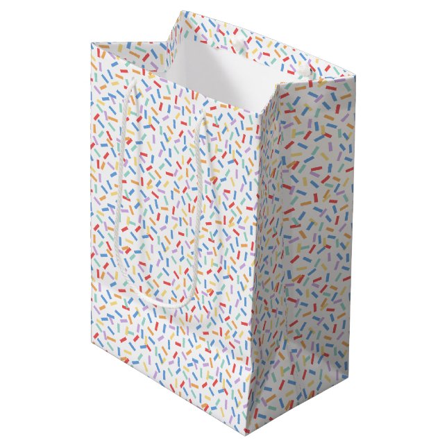 Confetti Brightls (Sprinkles) Medium Gift Bag (Front Angled)